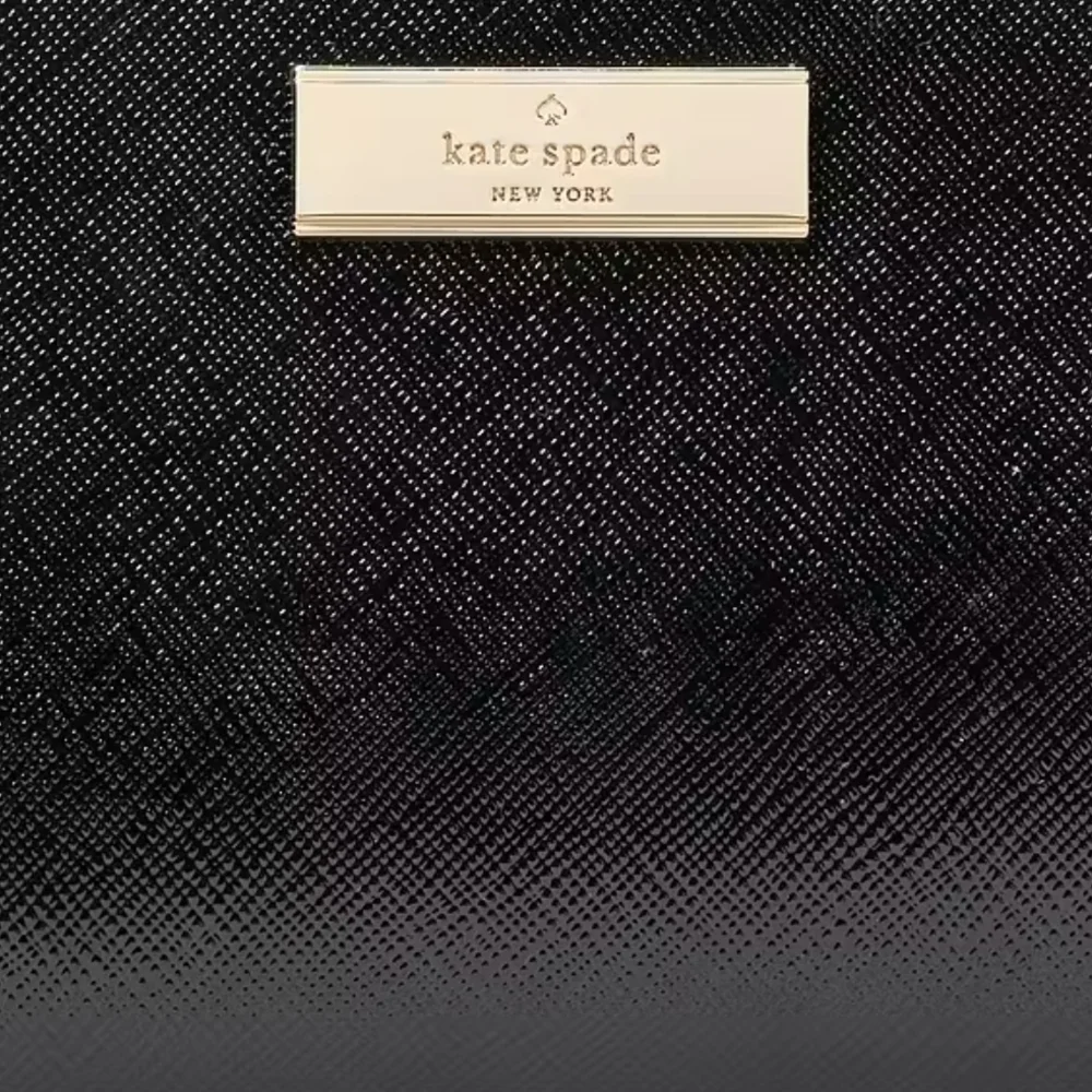 Kate spade Kenzie Boxed Medium Compact BIFOLD Wallet in Black & GOLD #KK043 NEW